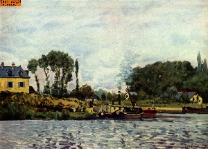 Boote bei Bougival nach Sisley